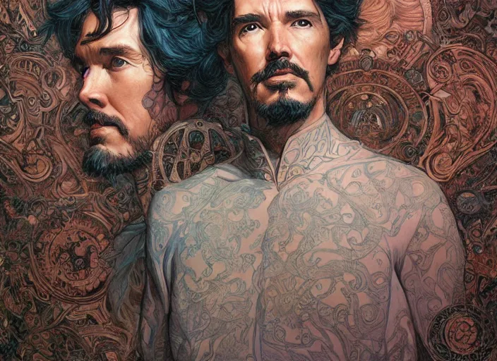 Image similar to a highly detailed beautiful portrait of stephen strange, james gurney, james jean