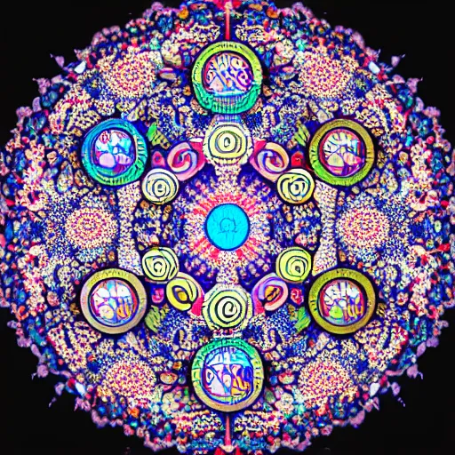 Image similar to award winning extremely detailed fractal artwork by takashi murakami 4 k 8 k