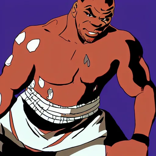 Prompt: mike tyson, anime