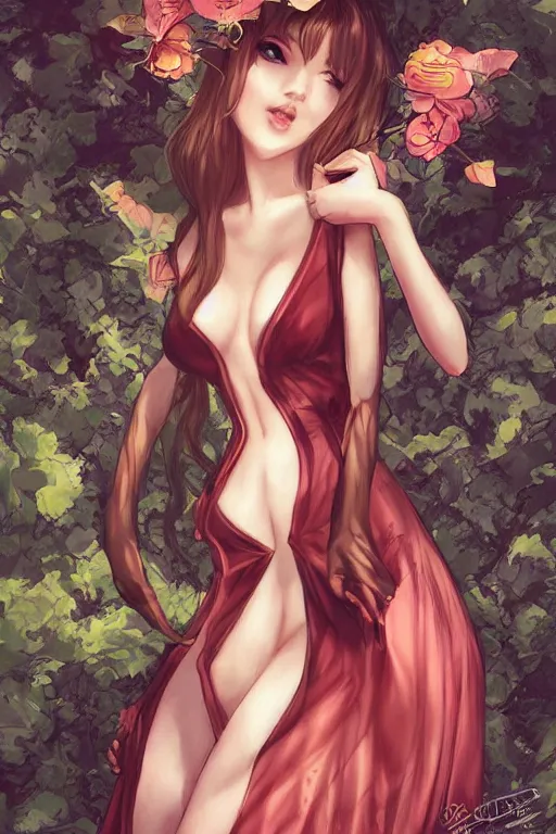 Prompt: Succubus in sundress portrait, by artgerm, WLOP and Ross Tran