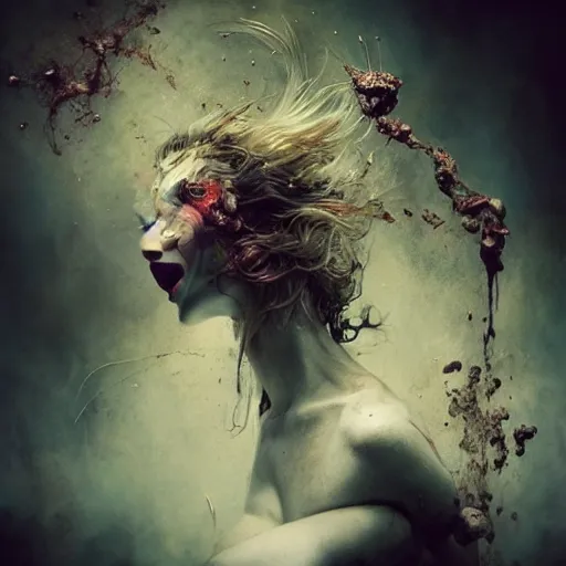 Image similar to the beast, by brooke shaden and alberto seveso and eve ventrue and john salminen and tim okamura, trending on artstation hq, deviantart, pinterest, 4 k uhd image