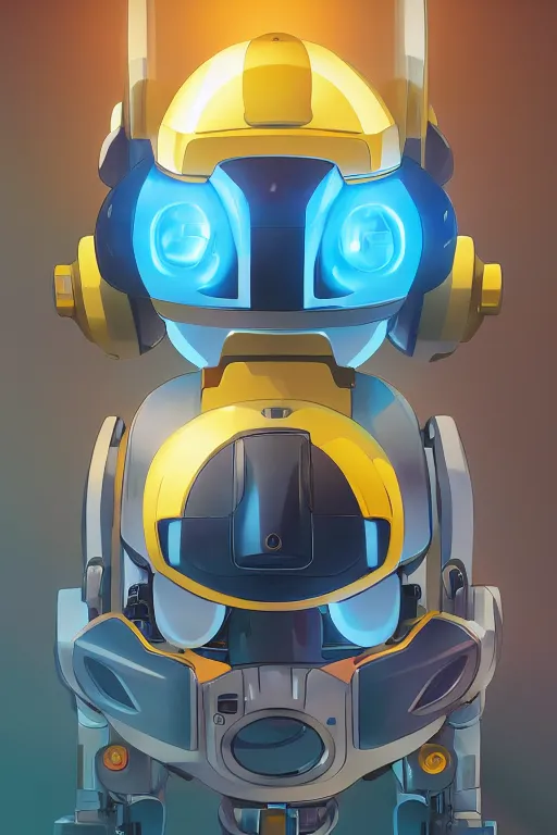 Image similar to metabots medabots medarotto medarot robot minimalist comics helmet mask neon cybereye, behance hd by jesper ejsing, by rhads, makoto shinkai and lois van baarle, ilya kuvshinov, rossdraws global illumination ray tracing hdr radiating a glowing aura