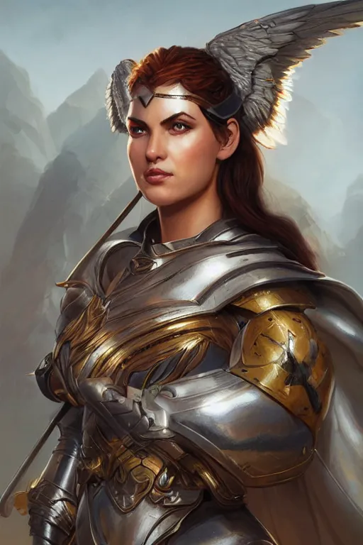 Image similar to amazon valkyrie athena, d & d, fantasy, portrait, highly detailed, headshot, digital painting, trending on artstation, concept art, sharp focus, illustration, art by artgerm and greg rutkowski and magali villeneuve