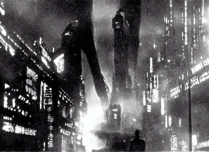 Prompt: scene from the 1932 science fiction film Blade Runner