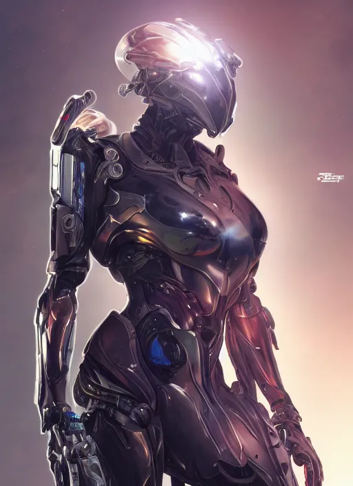 Image similar to photo of a cyborg girl, warframe armor, scifi, professionally color graded, interesting angle, sharp focus, 8 k high definition, insanely detailed, intricate, innocent, art by stanley lau and artgerm