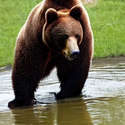 Image similar to bear drinking a beer