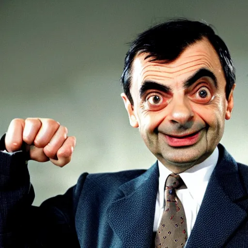 Prompt: Mr Bean find the nuclear launch codes, 1988
