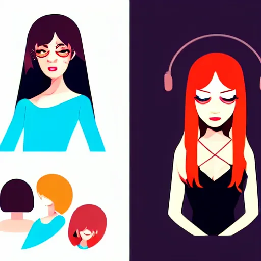 Image similar to a 2 d character design, vector art, female singer, digital art, portrait, 4 k, 8 k, sharp focus, smooth, illustration, concept art