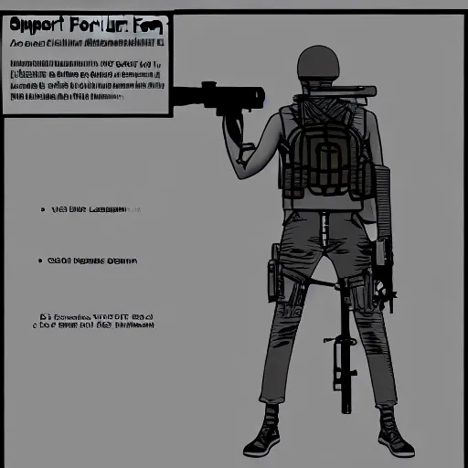 Prompt: internet forum sniper, illustrated, detailed