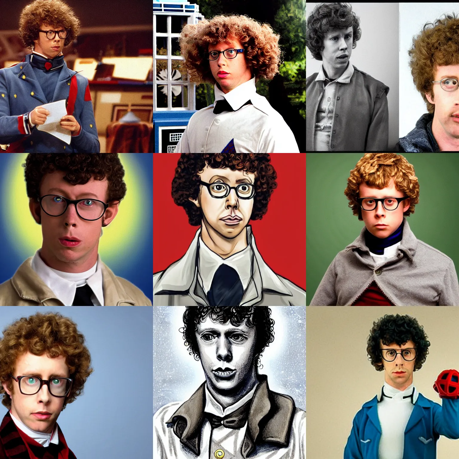 Prompt: detailed photograph of Napoleon Dynamite as Dr Who