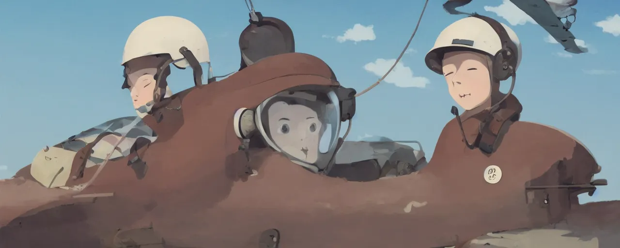 Prompt: dead baby seal dressed as a pilot from the 1 9 3 0 s, on the ground next to a crashed japanese zero plane, atey ghailan, goro fujita, studio ghibli, rim light, harsh bright lighting, clear focus, very coherent