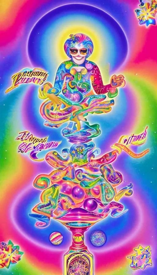 Prompt: the two complementary forces that make up all aspects and phenomena of life, by Lisa Frank,