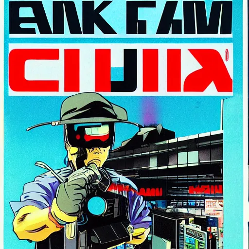 Prompt: 1988 OMNI Magazine Cover Illustration of neo-Tokyo bank robbery movie, Bank Robbery, Anime, Highly Detailed, Akira Color Palette, Inspired by Cowboy_Bebop + MGS2 + FLCL, 8k :4 by Vincent Di Fate + Arc System works + Katsuhiro Otomo : 8