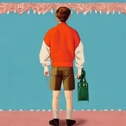 Image similar to artwork by Wes Anderson