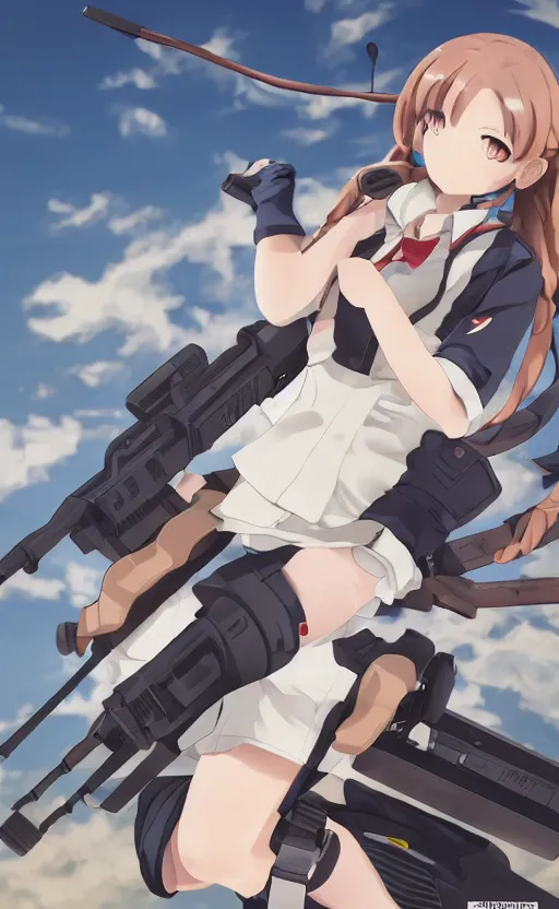 Image similar to toy, school uniform, portrait of the action figure of a girl, correct human anatomy, girls frontline style, anime figure, dirt and smoke background, flight squadron insignia, realistic military gear, 70mm lens, round elements, photo taken by professional photographer, character design by shibafu, trending on instagram, symbology, 4k resolution, matte, empty hands, realistic military carrier