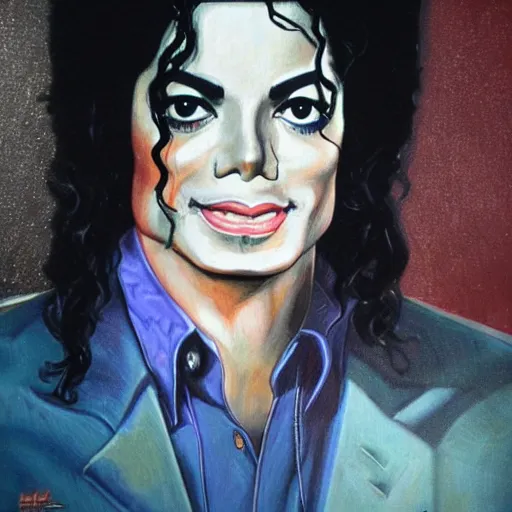 Image similar to a portrait of Michael Jackson in a scenic environment by Jones Android, hyperdetailed