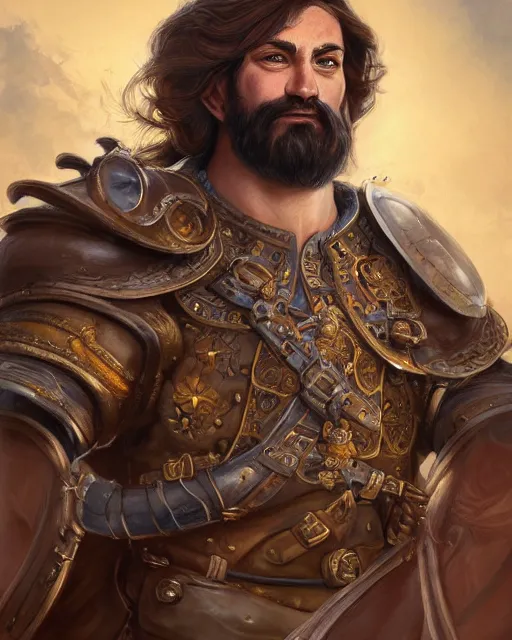 Prompt: ultrarealistic illustration of a pompous spanish conquistador by filipe pagliuso and justin gerard, symmetric, detailed, intricate, anatomy, facial features, digital painting, treasure planet color scheme, masterpiece, sharp focus