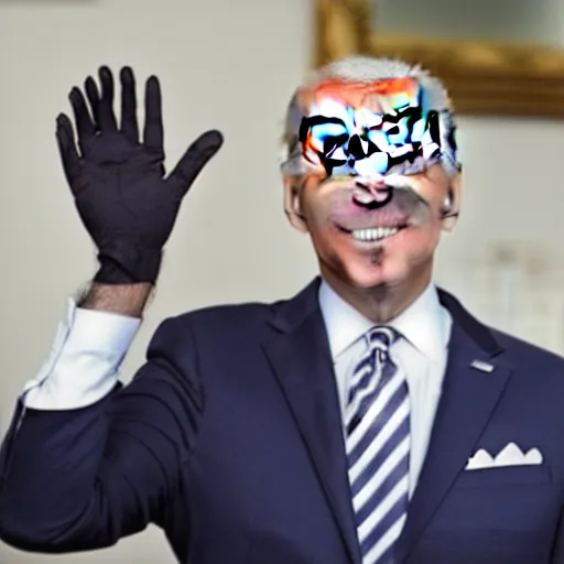 Image similar to Joe Biden wearing the batsuit