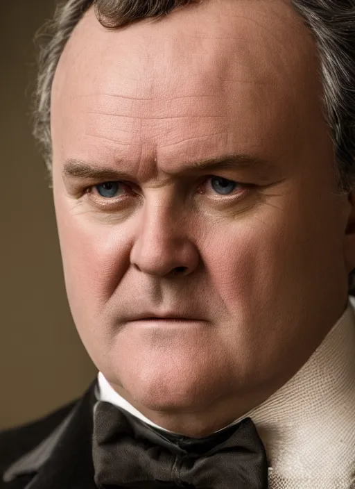 Image similar to portrait of hugh bonneville as a victorian gentleman, highly detailed, cinematic lighting, close up, volumetric, realistic, photograph by elliott & fry