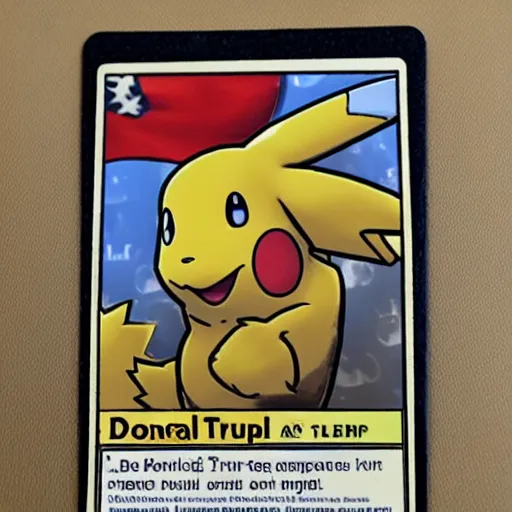 Prompt: a pokemon card of donald trump n - 4