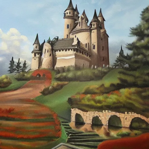 Image similar to painting of castle no frame