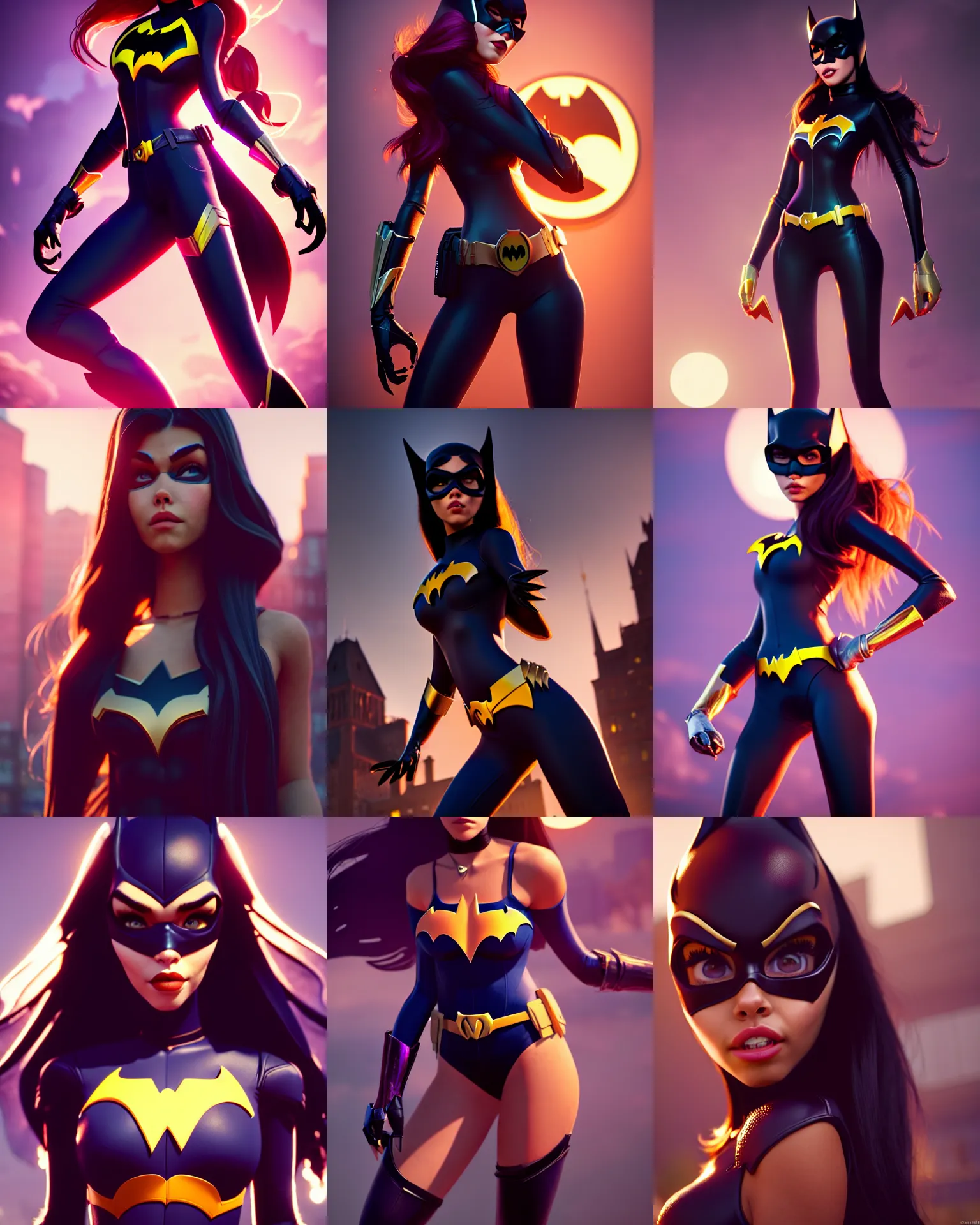 Prompt: a photo of madison beer : : college woman : : as batgirl by pixar : : by greg rutkowski, wlop, rossdraws, unreal engine, sweaty 4 k, hdr, : :