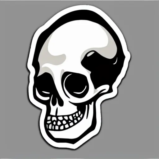 Image similar to a nice vector sticker of a funny smoking skull