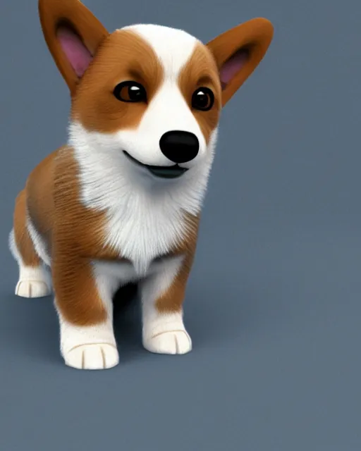 Image similar to cute corgi lab mix, hyper realism, cinematic, volumetric lighting, intricate complexity, extremely detailed,