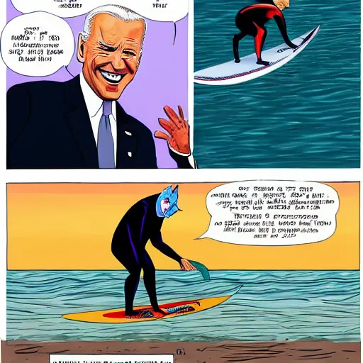 Image similar to surfing joe biden as mr. bean as the joker from batman, surfing still from batman vs bean at the beach, 2 0 2 0