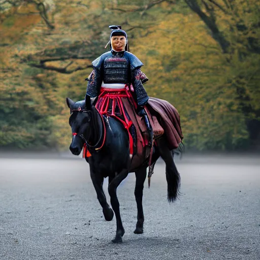 Image similar to Samurai riding a horse, XF IQ4, f/1.4, ISO 200, 1/160s, 8K, RAW, unedited, symmetrical balance, in-frame