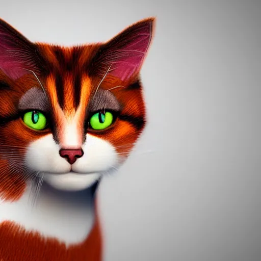 Image similar to calico cat, octane render