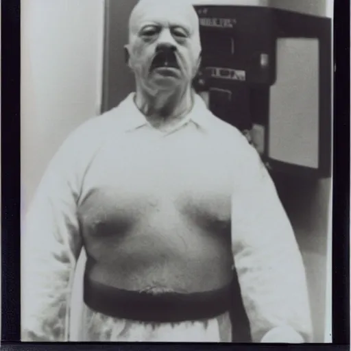 Image similar to a still polaroid photo of the real homer simpson