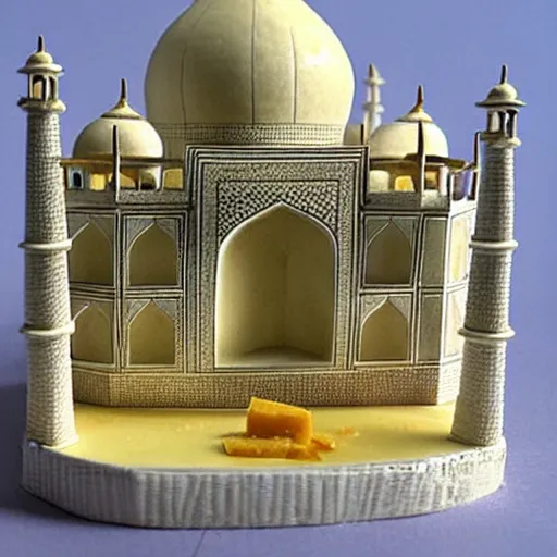 Image similar to cheese a reconstruction of the cheese taj mahal made ot of cheese, cheese