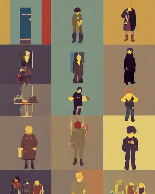 Image similar to eternal sunshine of the spotless mind, film grain, style of orthographic Wes Anderson