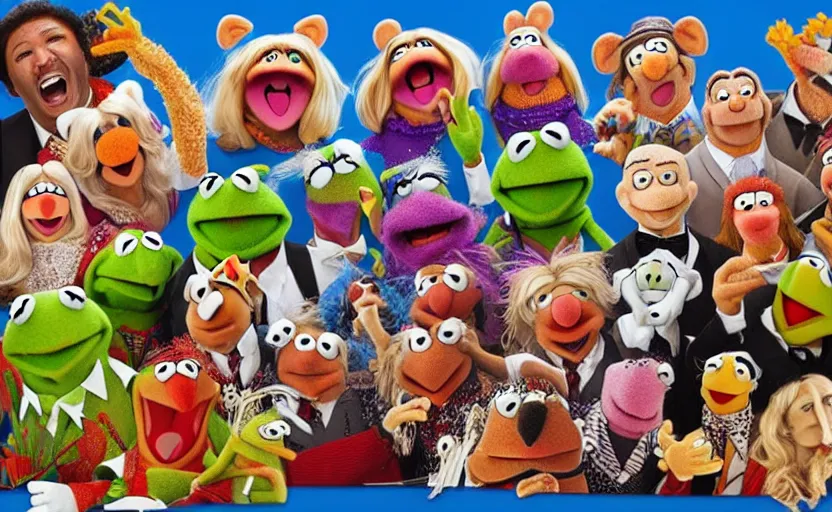 Prompt: the muppets in the style of Arcane