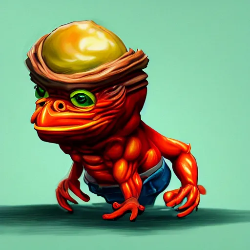 portrait of strong pepe shoot fireball, concept art, | Stable Diffusion ...