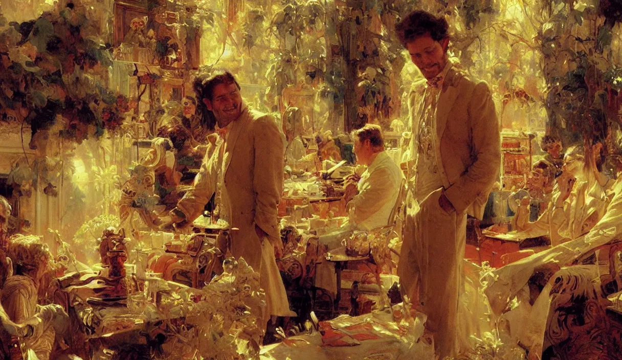 Image similar to ! dream a 7 0 s prisunic catalog with the indoor office of severance series ( 2 0 2 2 ), painting by gaston bussiere, craig mullins, j. c. leyendecker, in color