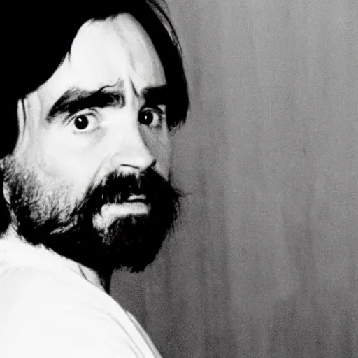 Image similar to charles manson as an 8 0 s action movie star