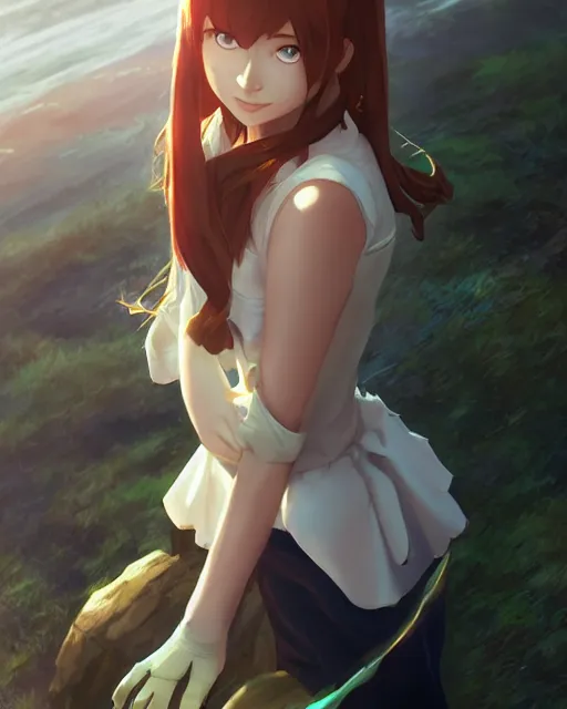 Image similar to a girl cosplaying as the earth, full shot, atmospheric lighting, detailed face, by makoto shinkai, stanley artgerm lau, wlop, rossdraws