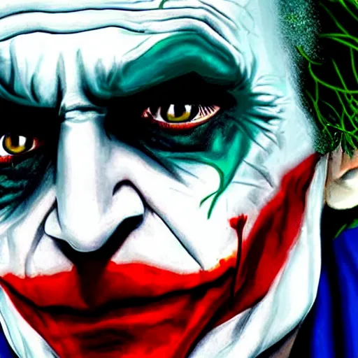 Image similar to the joker is crying, photorealistic, highres