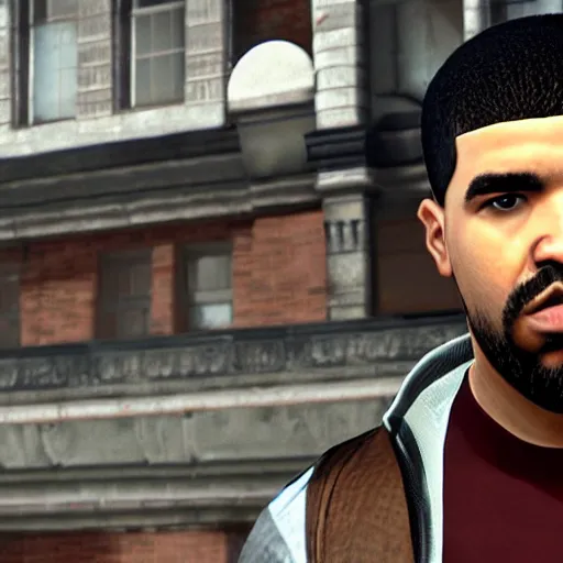 Prompt: drake in bully, rockstar games, gameplay, rapper,