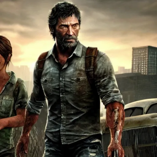 Image similar to Hugh Jackman as Joel in The Last of Us TV series