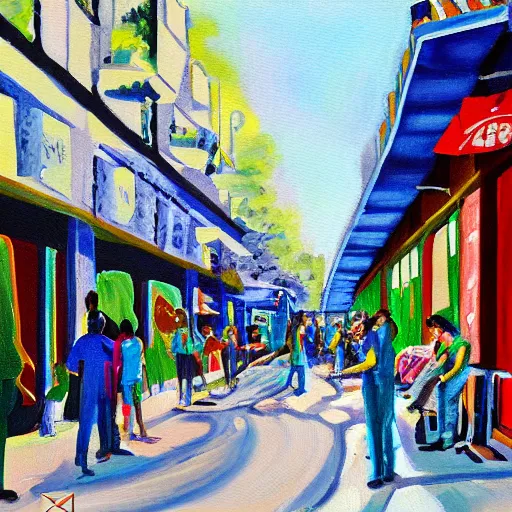 Image similar to Painting of Mad Street Den