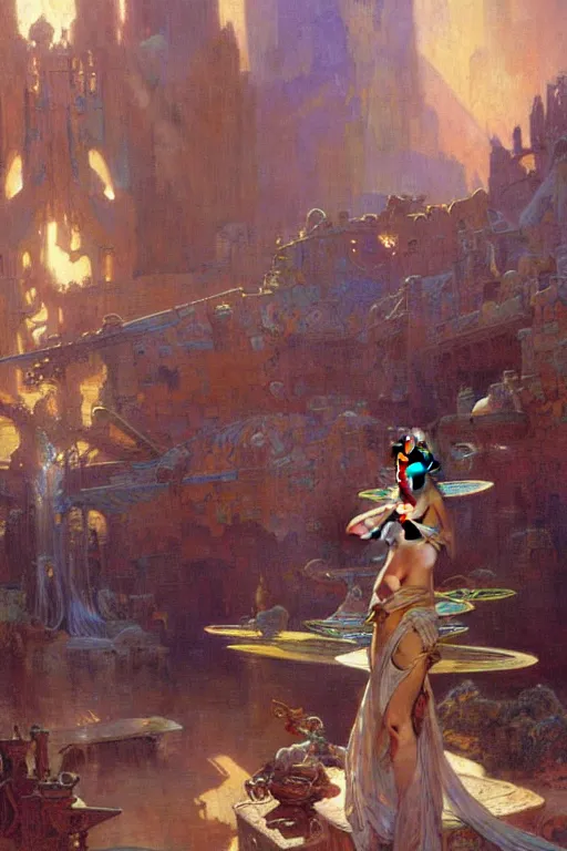 Prompt: atlantis, painting by gaston bussiere, craig mullins, greg rutkowski, alphonse mucha