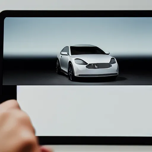 Image similar to Photo of a car, made by Apple, product photography