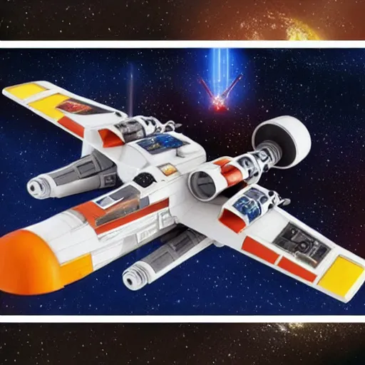 Image similar to x wing fighter, star wars space ship