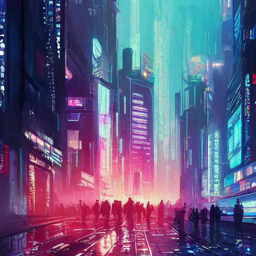 Prompt: A professional digital painting of a far-future cyberpunk city, shanghai, by Alena Aenami and blade runner and akira, trending on Artstation,