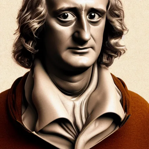 Image similar to isaac newton's face in nutella, hyperdetailed, artstation, cgsociety, 8 k