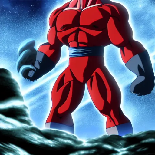 Prompt: jiren the grey from dragon ball super, high quality, amazing, stars in the background, dbz style