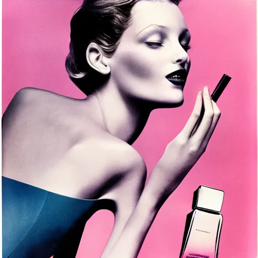 Image similar to fragrance advertising campaign by richard avedon